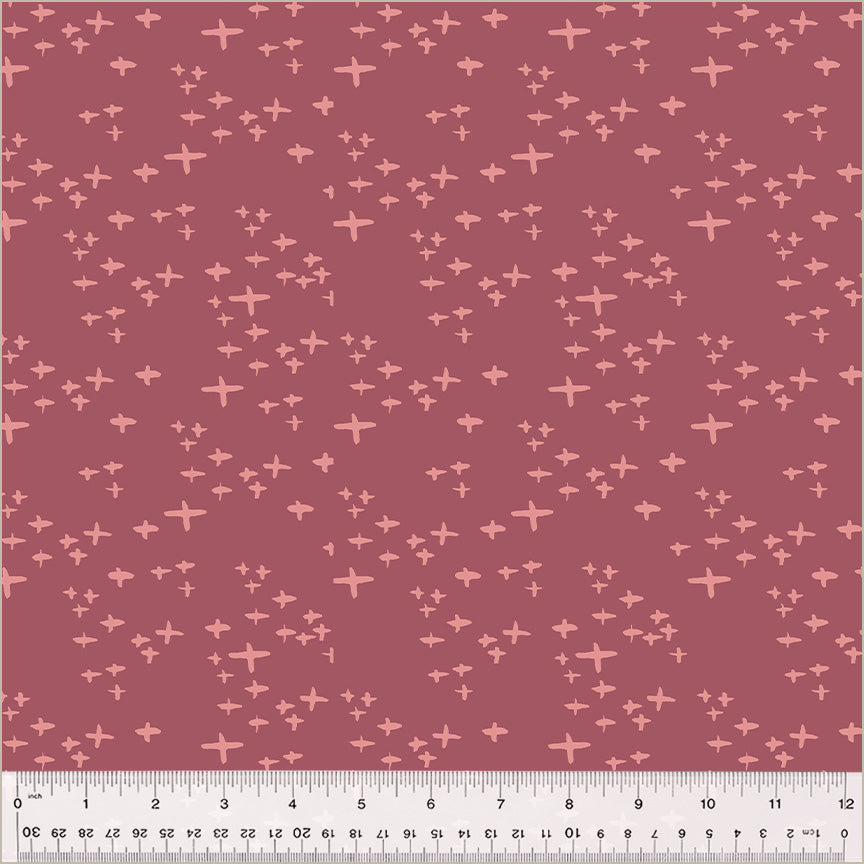 Moonlit by Jennifer Moore / Monaluna, Glimmer in Plum, per half-yard