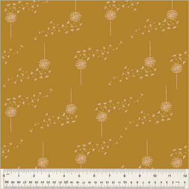 Moonlit by Jennifer Moore / Monaluna, Wish in Mustard, per half-yard