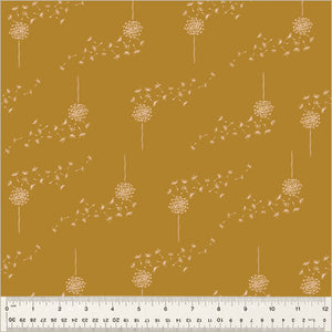 Moonlit by Jennifer Moore / Monaluna, Wish in Mustard, per half-yard
