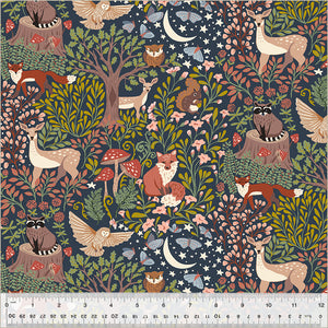 Under the Canopy by Jennifer Moore / Monaluna, Enchanted in Night, per half-yard