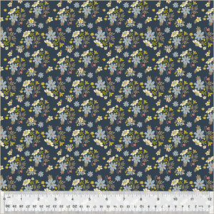 Under the Canopy by Jennifer Moore / Monaluna, Posies in Night, per half-yard