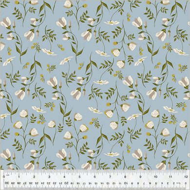 Under the Canopy by Jennifer Moore / Monaluna, Wildflower in Sky, per half-yard