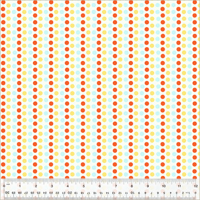 Heather Ross by Studio Edit, Dots in Blue & Yellow, by Heather Ross for Windham Fabrics, per half-yard