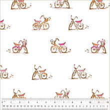 Load image into Gallery viewer, Heather Ross by Studio Edit, Dream Bike in White, by Heather Ross for Windham Fabrics, per half-yard