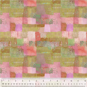 Grounded, Mismatched in Dragon Fruit, per half-yard