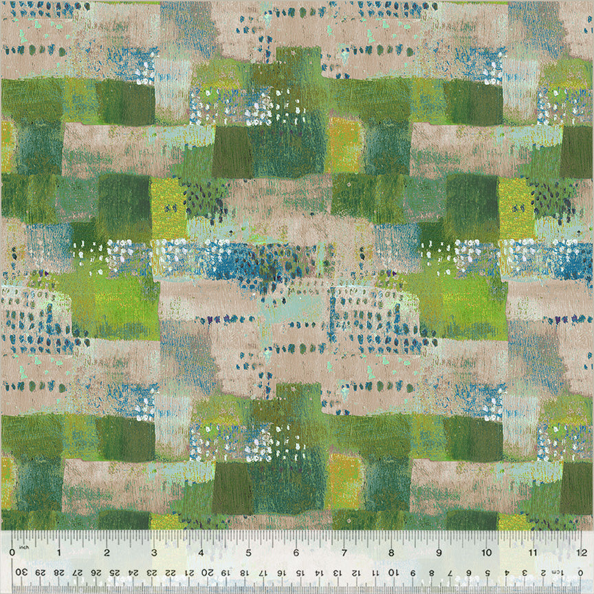 Grounded, Mismatched in Orchard, per half-yard