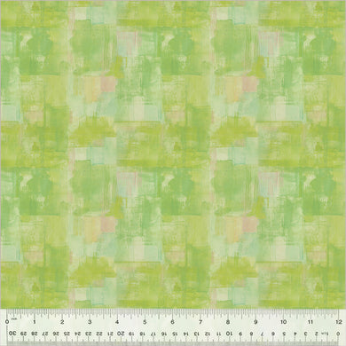 Grounded, Quiet Space in Lemon Lime, per half-yard