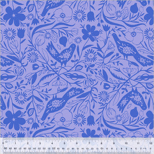 Peekaboo by Tara Lilly, Treetop in Cobalt, per half-yard