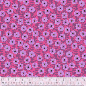 Wild Meadow by Sue Miano, Climbing Floral in Orchid, per half-yard