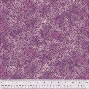 Wild Meadow by Sue Miano, Petal Pavers in Aster, per half-yard