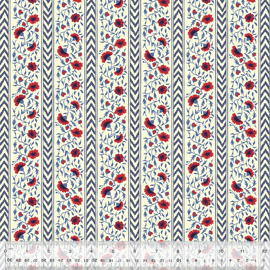 Duchess by Williamsburg, Petal Course in Ecru, per half-yard