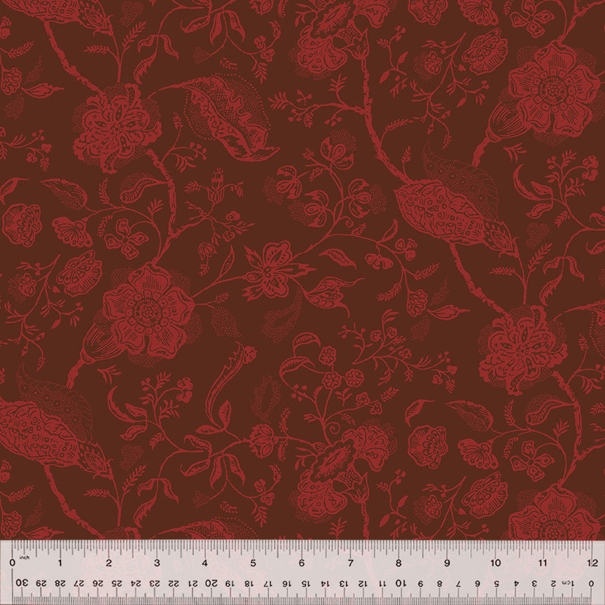 Duchess by Williamsburg, Veil in Maroon, per half-yard