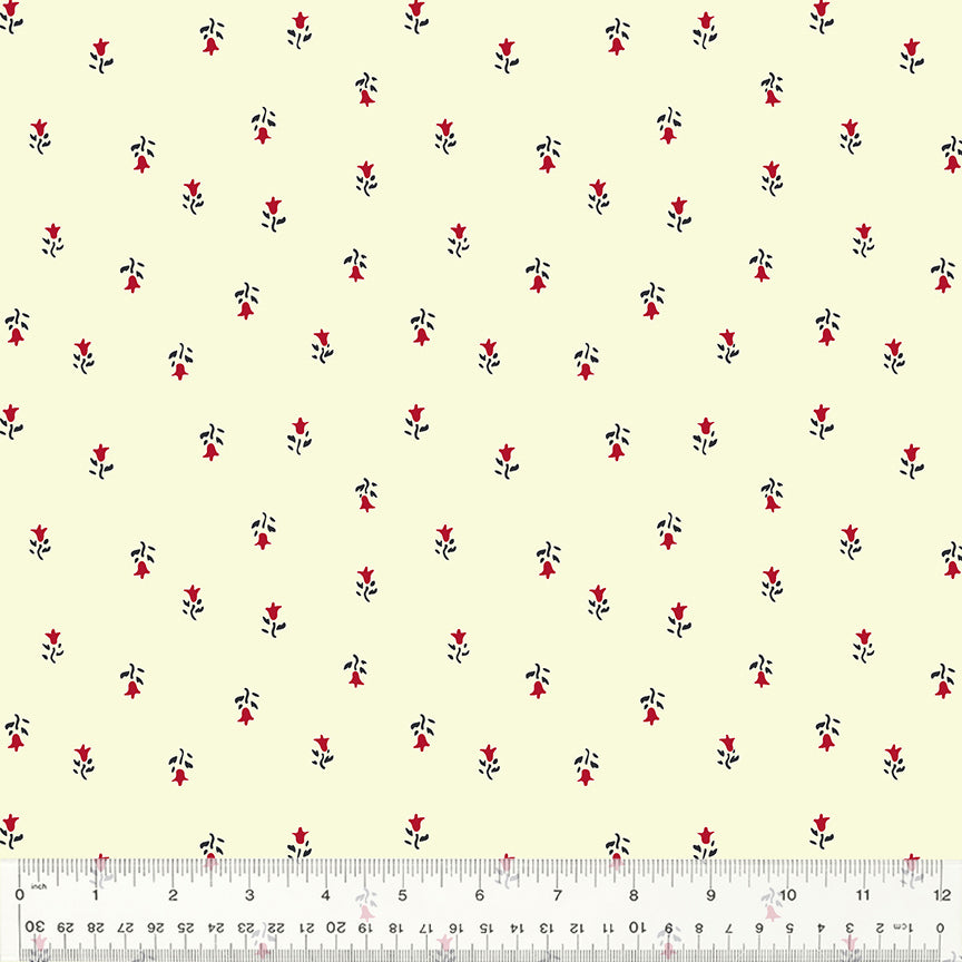 Duchess by Williamsburg, Ditsy Drop in Ecru, per half-yard