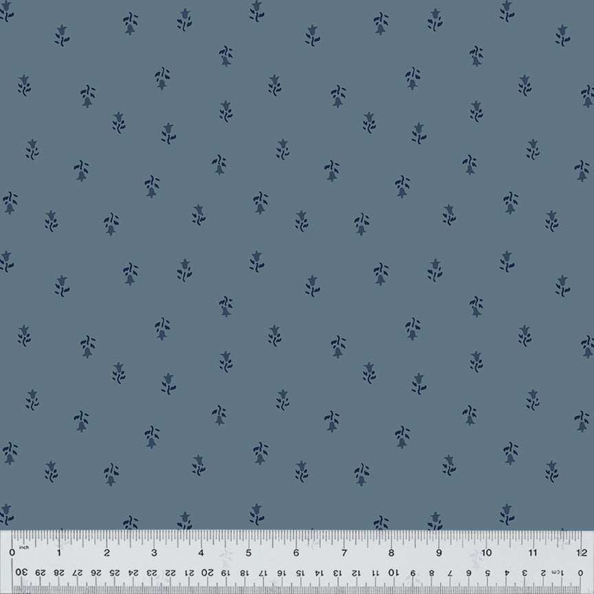 Duchess by Williamsburg, Ditsy Drop in Antique Blue, per half-yard