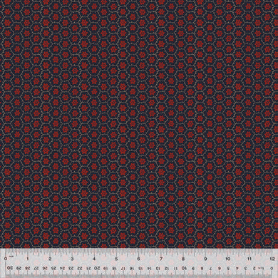 Duchess by Williamsburg, Floral Mesh in Navy, per half-yard