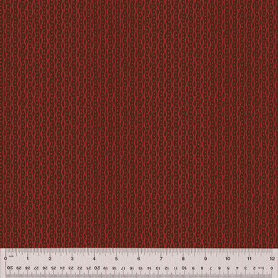 Duchess by Williamsburg, Leaf Row in Maroon, per half-yard