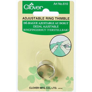 Clover Adjustable Ring Thimble - Suitable for Sashiko sewing