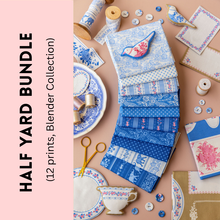 Load image into Gallery viewer, *PRE-ORDER, Ships in Jun 2026* Tilda Something Blue, Half Yard Bundle, Blenders, Borders, Labels &amp; Ornaments Collection, 12 Prints