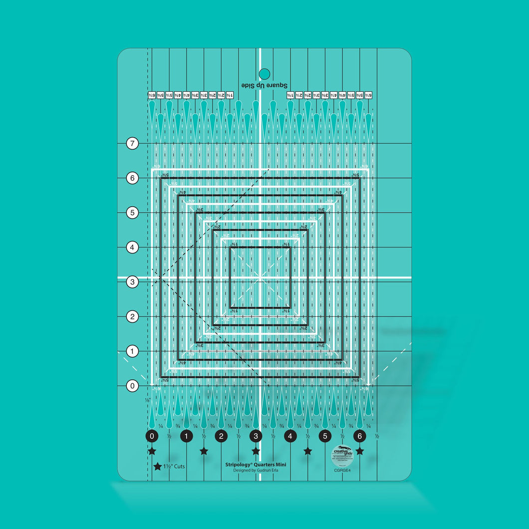 Creative Grids Stripology Quarters Mini Quilt Ruler