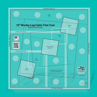 Creative Grids 10in Wonky Log Cabin Trim Tool By Jean Ann Wright