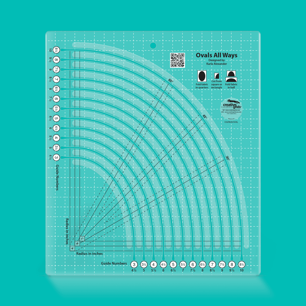 Creative Grids Ovals All Ways Quilt Ruler