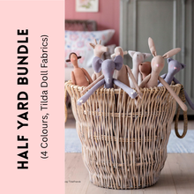 Load image into Gallery viewer, Tilda Doll Fabrics Half Yard Bundle, 4 Colours