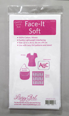 *Closeout Sale* Lazy Girl Face-It Soft, Fusible Interfacing, 22