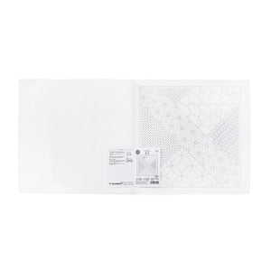 Olympus #H-1143_2143 Japanese Sashiko Hitomezashi, Hana-Fukin Sashiko Sampler - Yosegi (White OR Indigo)