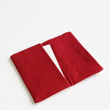 Load image into Gallery viewer, LECIEN COSMO Jizashi Counted Stitch Card Case Sewing Kit, No. 2307 Red Flowers
