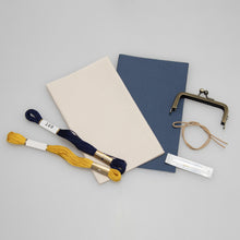 Load image into Gallery viewer, LECIEN COSMO Jizashi Counted Stitch Gamaguchi Kiss-lock Purse Sewing Kit, No. 2308 Yellow Berries