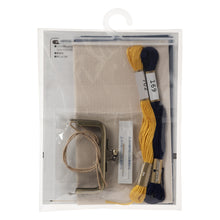 Load image into Gallery viewer, LECIEN COSMO Jizashi Counted Stitch Gamaguchi Kiss-lock Purse Sewing Kit, No. 2308 Yellow Berries