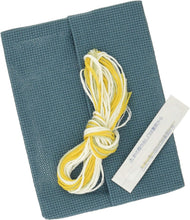 Load image into Gallery viewer, LECIEN COSMO Jizashi Counted Stitch Pocket Tissue Pouch Sewing Kit, No. 2314 Blue