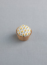 Load image into Gallery viewer, LECIEN COSMO Jizashi Counted Stitch Pin Cushion with Wooden Bowl Sewing Kit, No. 2316 Yellow Flowers