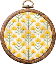 Load image into Gallery viewer, LECIEN COSMO Jizashi Counted Stitch Petite Frame Decoration Sewing Kit, No. 2321 Mimosa