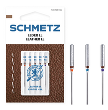 Load image into Gallery viewer, SCHMETZ Leather LL, Household Sewing Machine Needles (5pc pack)
