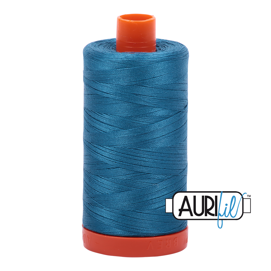 Aurifil 50wt Thread - Large spool Medium Teal #1125