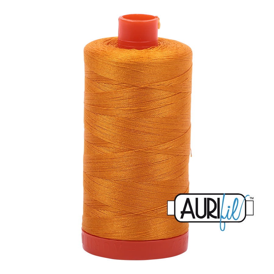 Aurifil 50wt Thread - Large spool Yellow Orange #2145