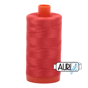 Aurifil 50wt Thread - Large spool Light Red Orange #2277
