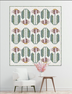 Perennial by Kelly Ventura, Peony Tulip in Wisteria, per half-yard