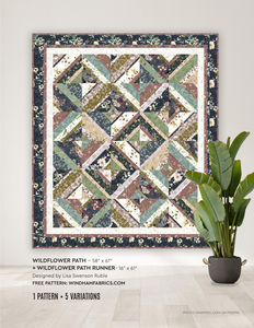 Perennial by Kelly Ventura, Fern in Teal, per half-yard