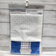 Load image into Gallery viewer, Olympus #SK-375 Japanese Sashiko Hitomezashi, Hana-Fukin Sashiko Sampler - Hitomezashi Kit - Full Bloom Morning Glory (White)