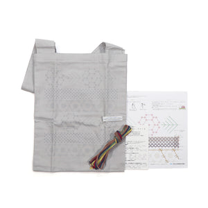 Olympus Japanese Sashiko Hitomezashi Eco Bag Kit - La bouquetière (Select Design)