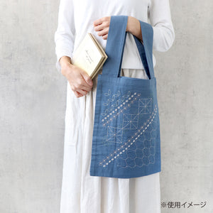 Olympus Japanese Sashiko Hitomezashi Eco Bag Kit - La bouquetière (Select Design)