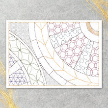 Load image into Gallery viewer, Olympus Sashiko Placemat Kit, Wheel Design (SK-507)