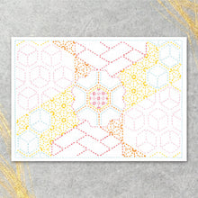 Load image into Gallery viewer, Olympus Sashiko Placemat Kit, Hishi-Arare Design (SK-508)