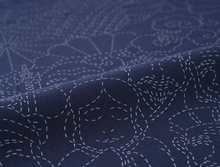 Load image into Gallery viewer, LECIEN COSMO Hidamari Celebratory Sashiko Panel, Seven Gods of Fortune. Select Colour (5 colours available)