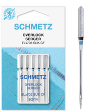 Load image into Gallery viewer, SCHMETZ Overlock Serger Jersey Needles, ELx705 SUK CF (5pc pack)