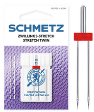 Load image into Gallery viewer, SCHMETZ Stretch Twin Needles, Household Sewing Machine Needles (1pc pack)