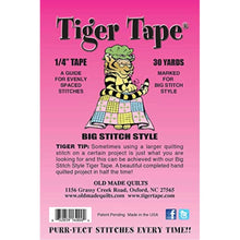 Load image into Gallery viewer, Tiger Tape, Big Stitch Style, 1/4in x 30yd Roll