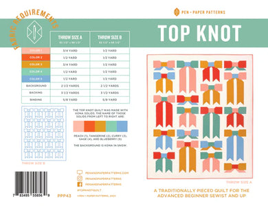 Top Knot Quilt Pattern, by Pen + Paper Patterns